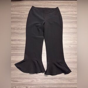 Cynthia Rowley Black Ruffle Bottom Pants Size 4